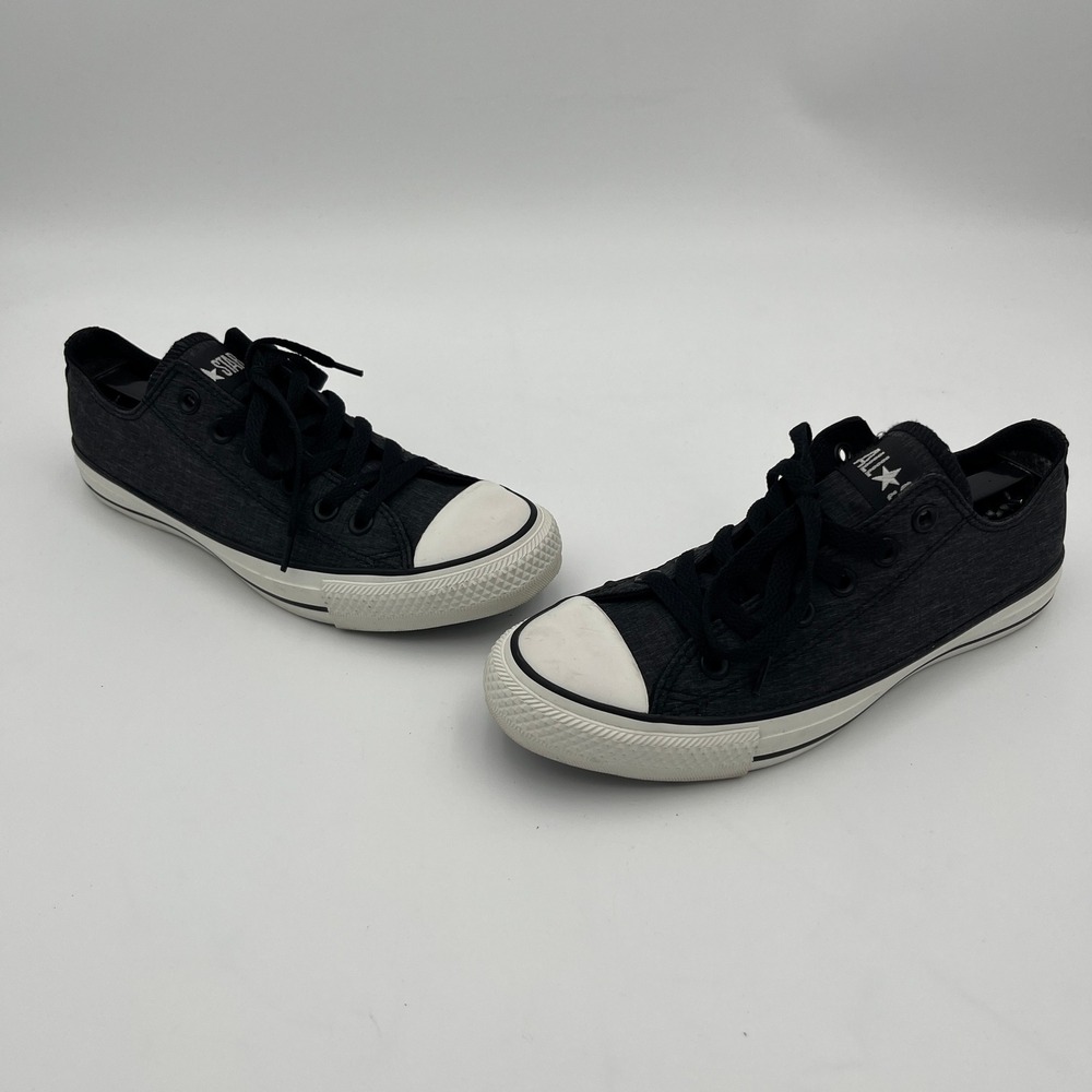 Converse Chuck Taylor All Star Low Top Mens 5.5 Womens 7.5 Black Chambray Shoes